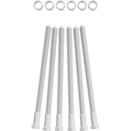 Ekena Millwork Premium 1/2" Barn Door Flat Track Extension Hardware for 1 3/4" Door, Rocket White GB60014ERW